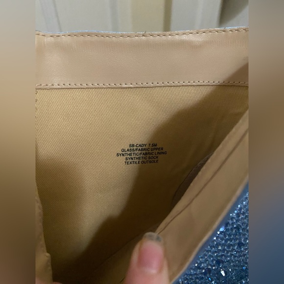 Betsey Johnson Cady Blue Sequin Pointed Toe Heeled Ankle Boot - Picture 12 of 17